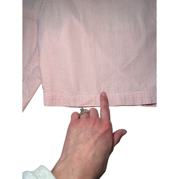 Vineyard Vines Men 38 Club Shorts Red & White Seersucker Stripe Preppy Nautical - Picture 8 of 14